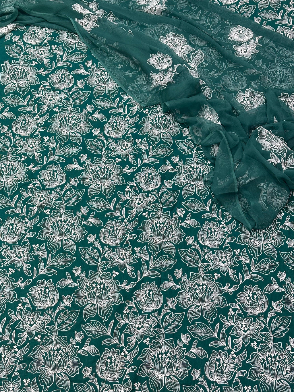 Lawn Dress With Pure Chiffon Dupatta