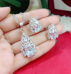 Indian American Diamond Zarkon Pandent Set