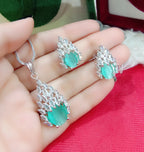 Indian American Diamond Zarkon Pandent Set