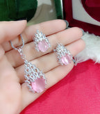 Indian American Diamond Zarkon Pandent Set