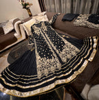 Eid Collection Elegant Organza Pearl Handwork Gown with Crushed Silk Maxi Inner