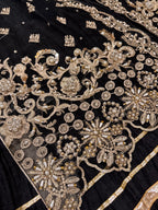 Eid Collection Elegant Organza Pearl Handwork Gown with Crushed Silk Maxi Inner