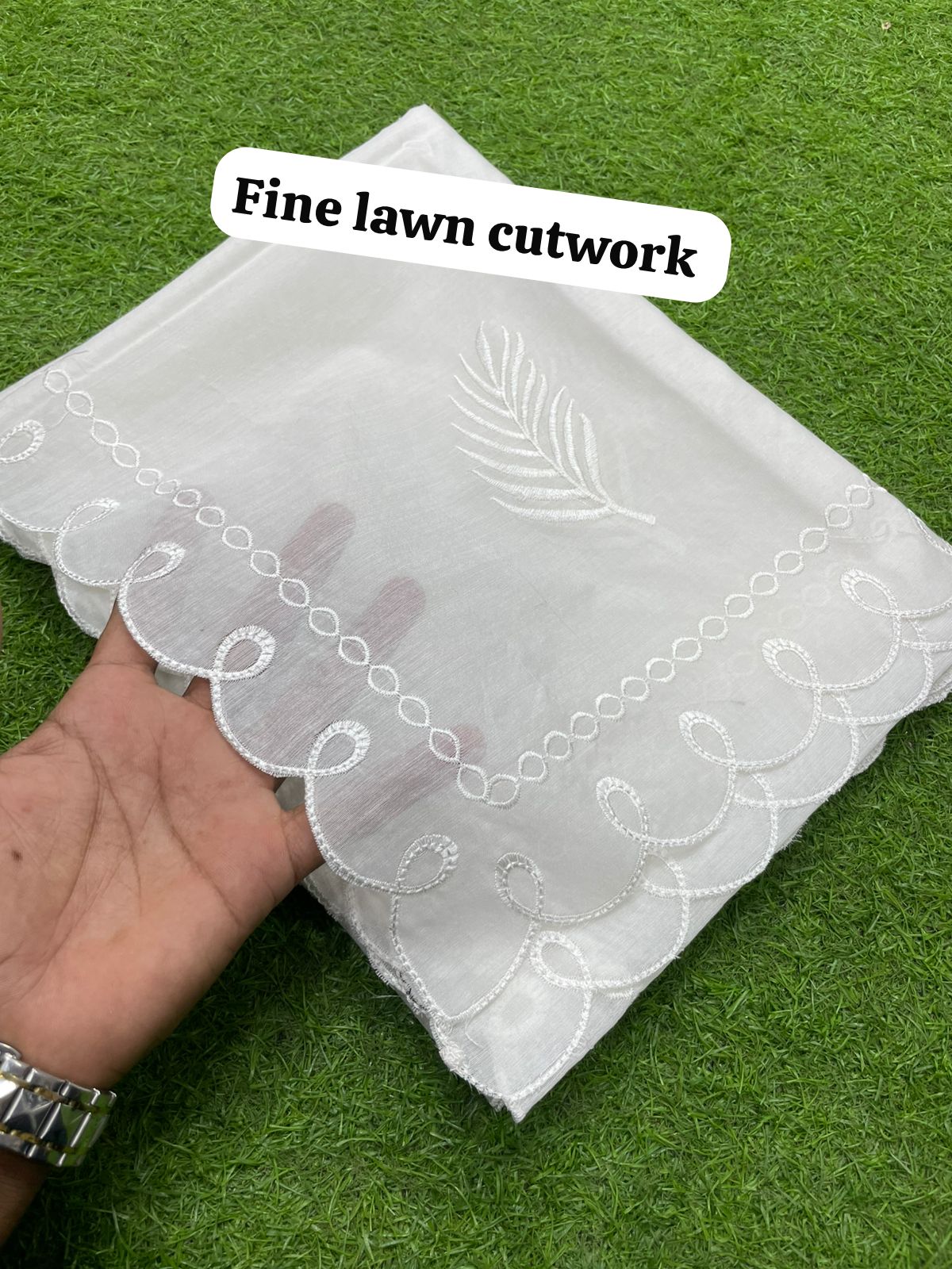 Fine Lawn Four Side Cutwork Dupatta