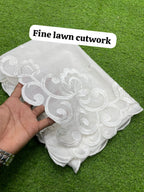 Fine Lawn Four Side Cutwork Dupatta