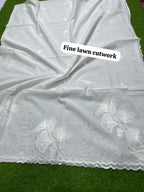 Fine Lawn Four Side Cutwork Dupatta
