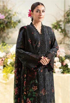 Motif Printed Lawn Shirt , Trouser  With Silk Digital Dupatta