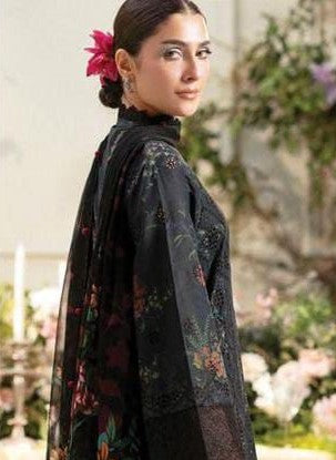 Motif Printed Lawn Shirt , Trouser  With Silk Digital Dupatta