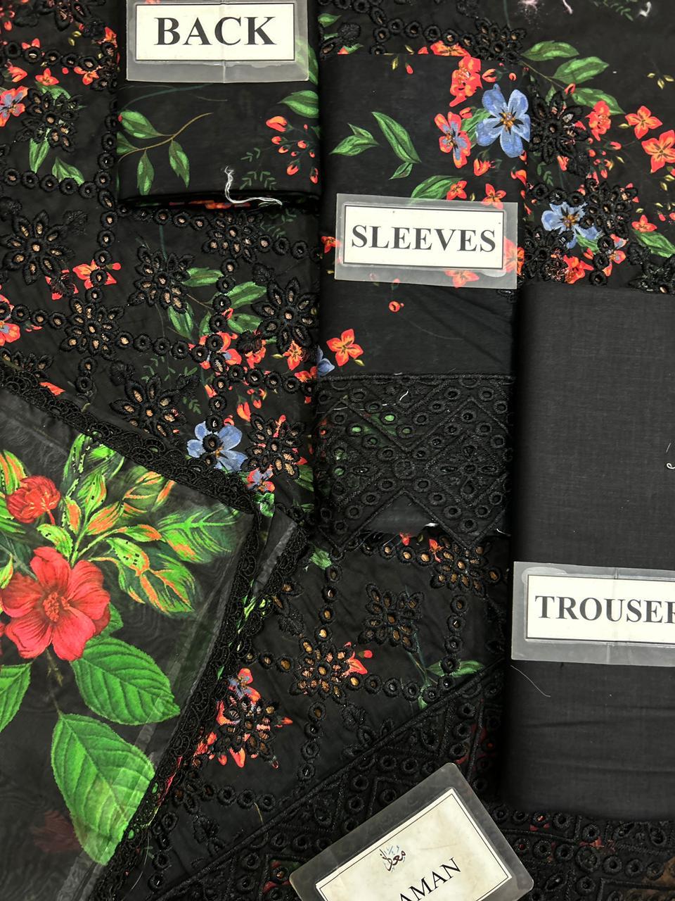 Motif Printed Lawn Shirt , Trouser  With Silk Digital Dupatta