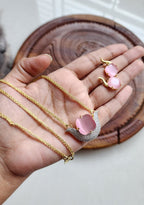 Indian American Diamond Pendent Set