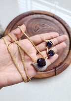 Indian American Diamond Pendent Set