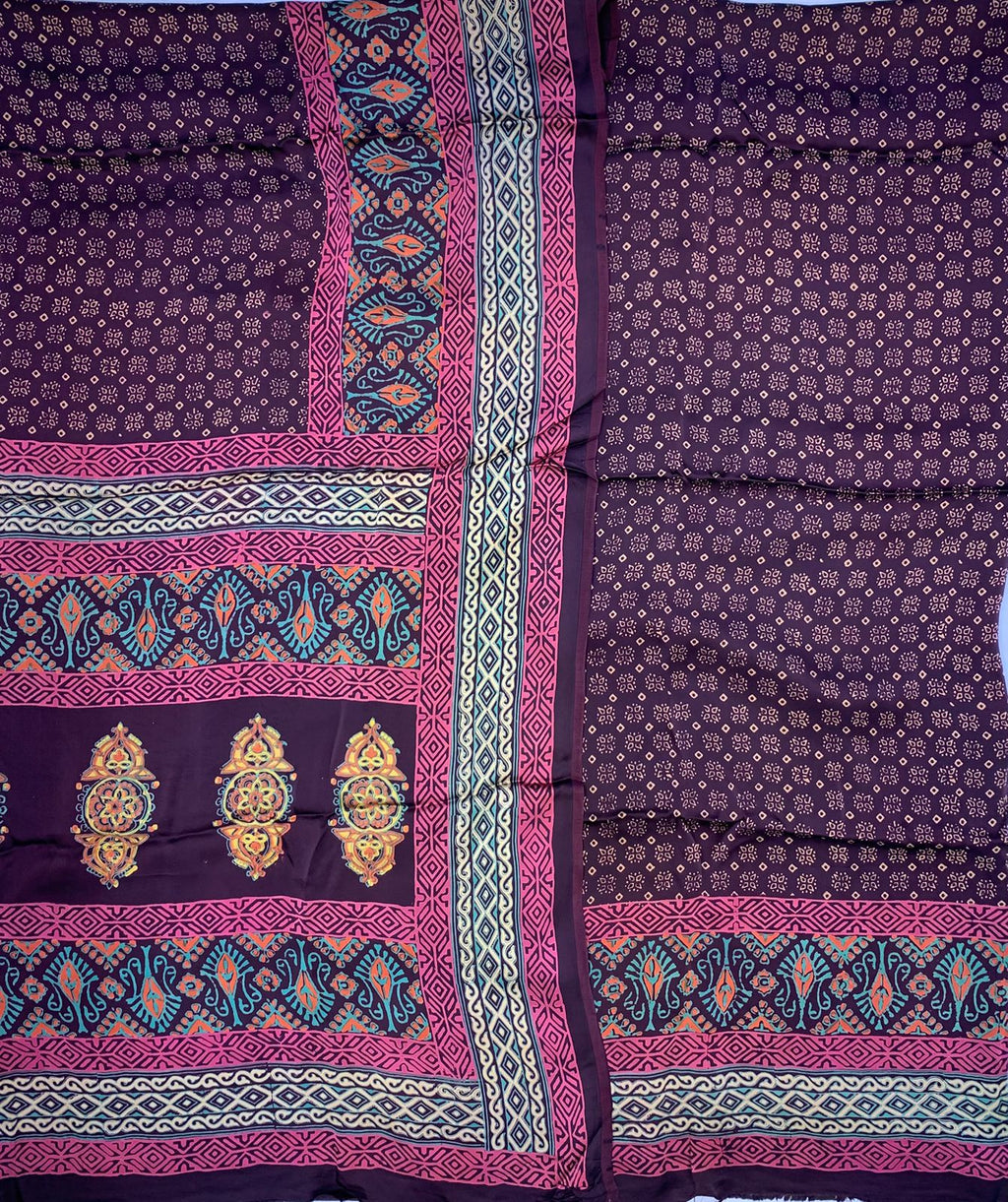 Lawn Ajrak 2 Pcs Suit