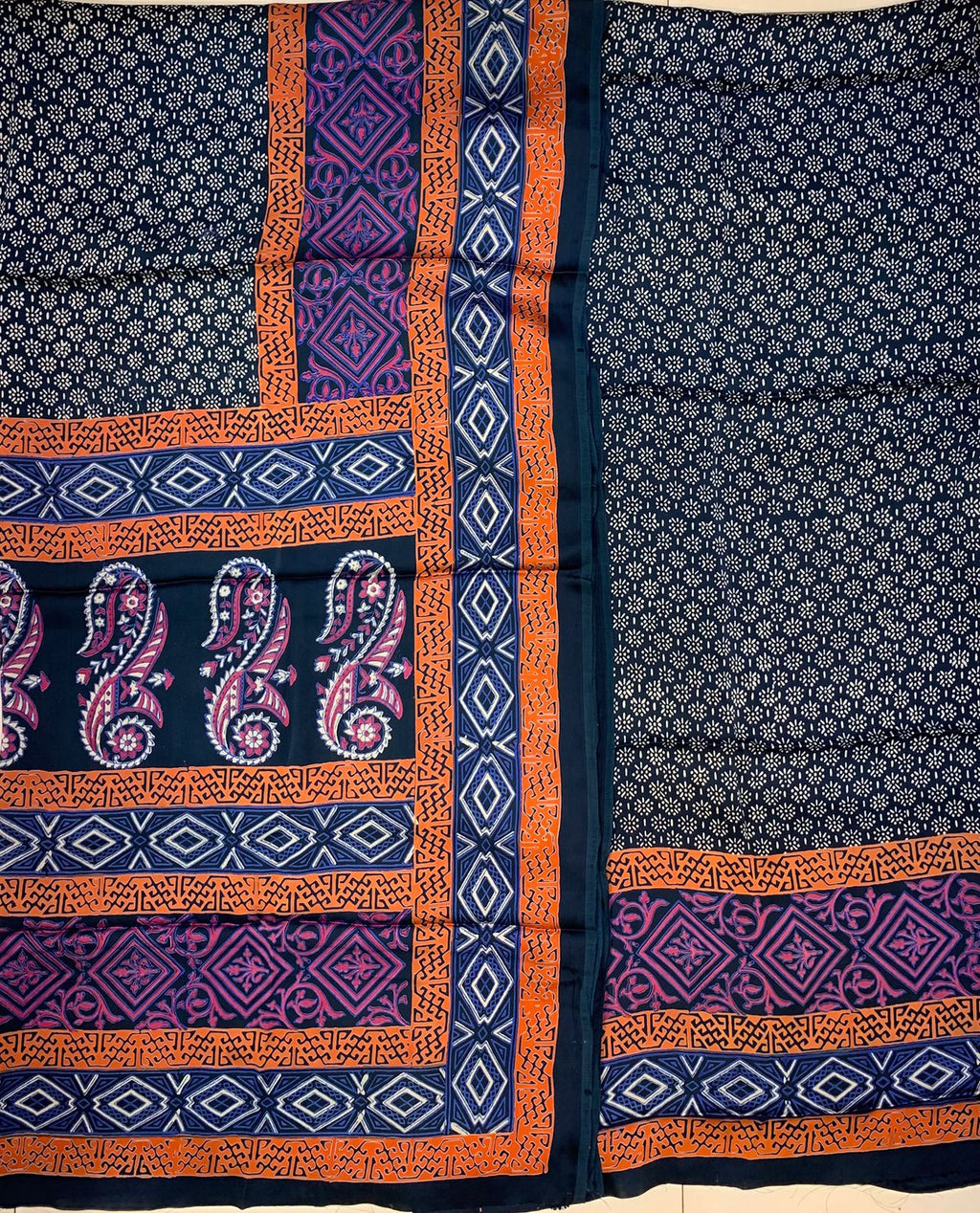 Lawn Ajrak 2 Pcs Suit