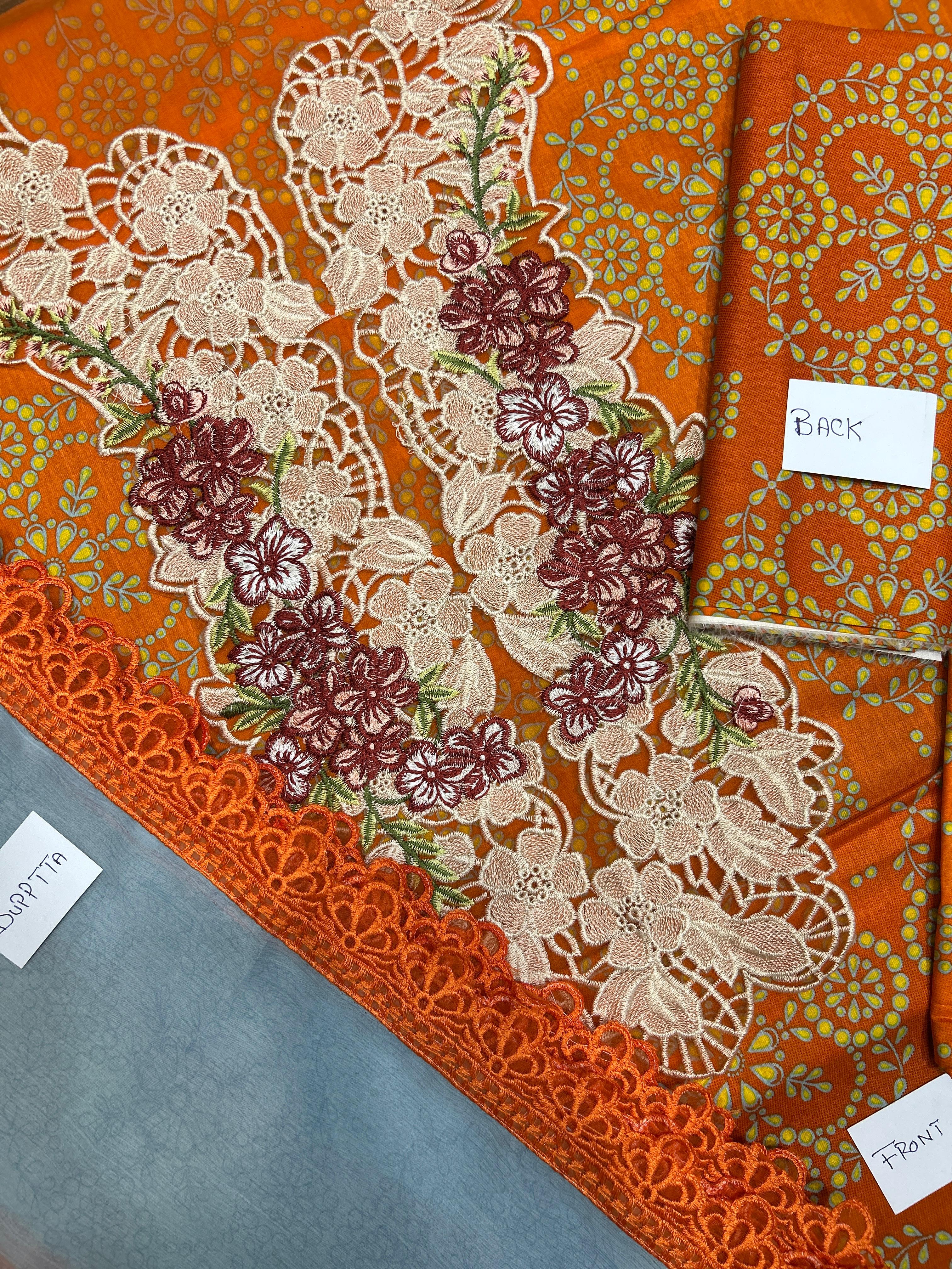ASIFA NABEEL CHIFFON DUPATTA  Lawn 3 Pcs