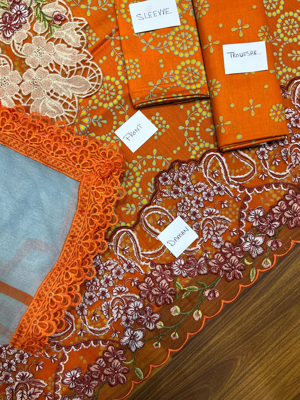 ASIFA NABEEL CHIFFON DUPATTA  Lawn 3 Pcs