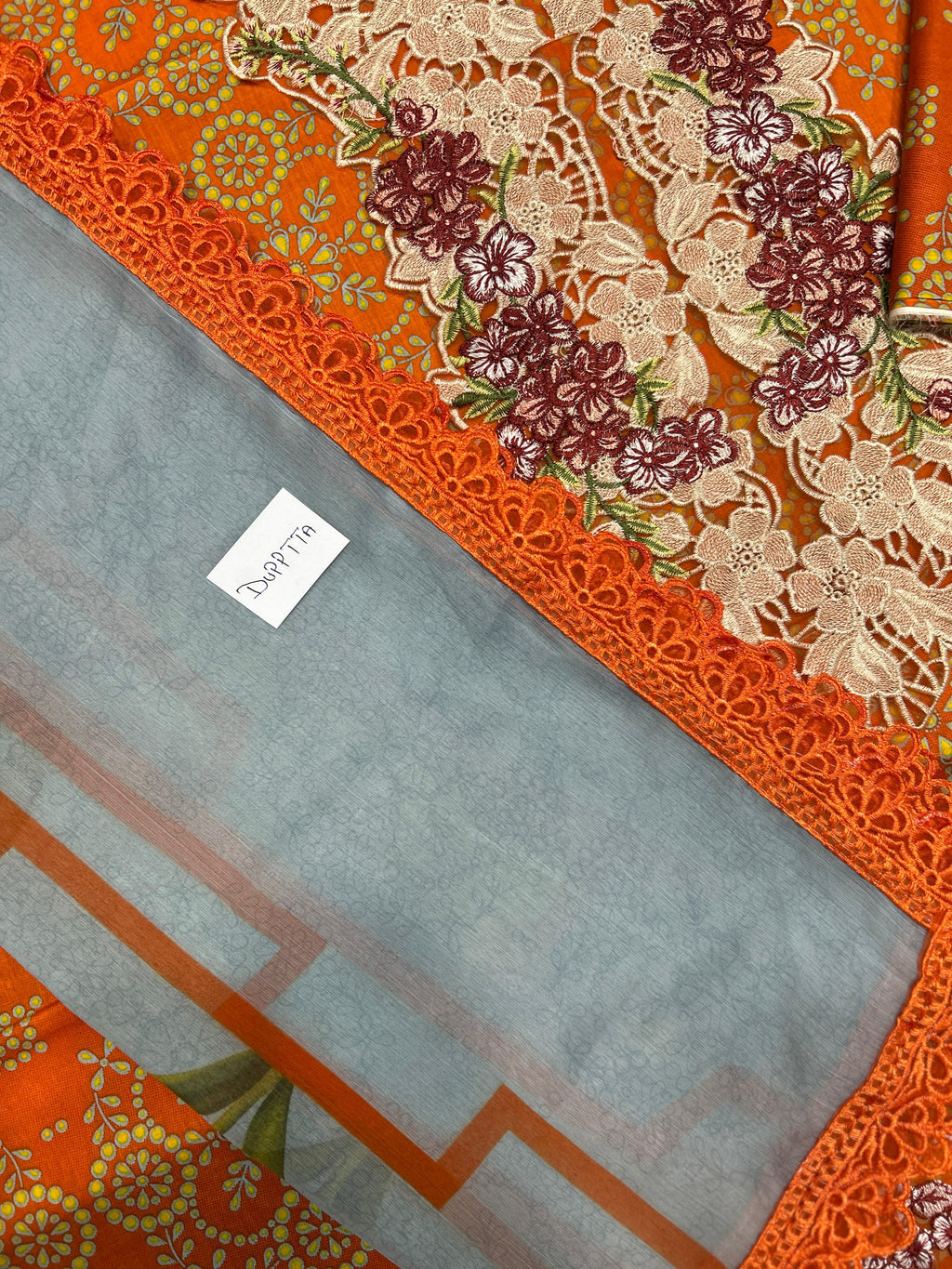 ASIFA NABEEL CHIFFON DUPATTA  Lawn 3 Pcs