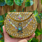 New Designer “D” Clutch Kundan