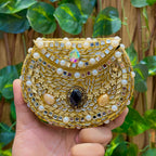 New Designer “D” Clutch Kundan