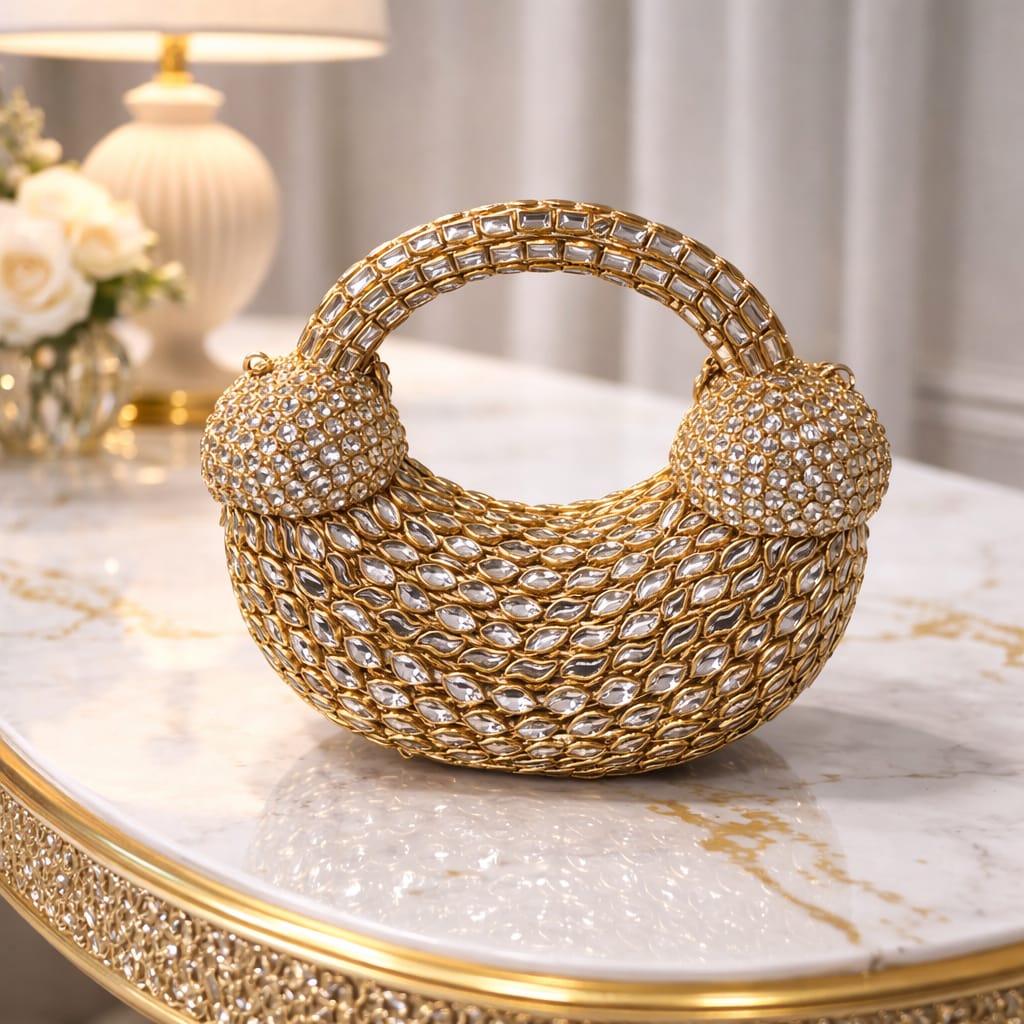 New Trending Mini Kundan Clutches
