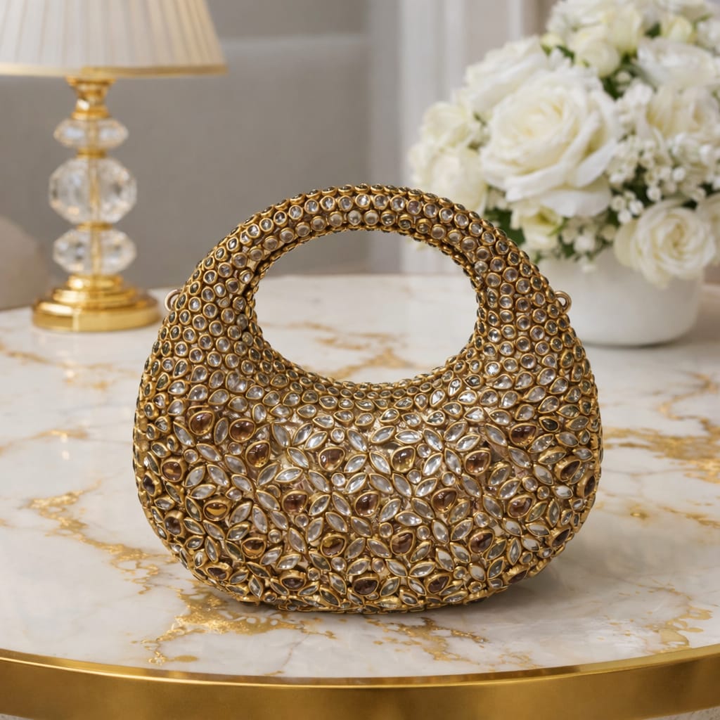 New Trending Mini Kundan Clutches