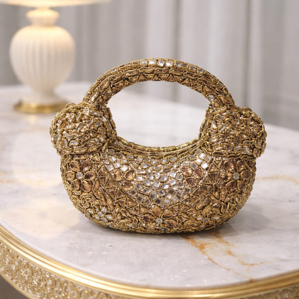 New Trending Mini Kundan Clutches
