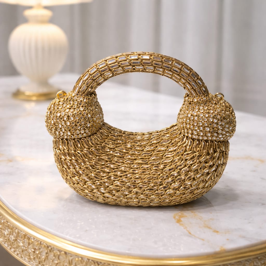 New Trending Mini Kundan Clutches