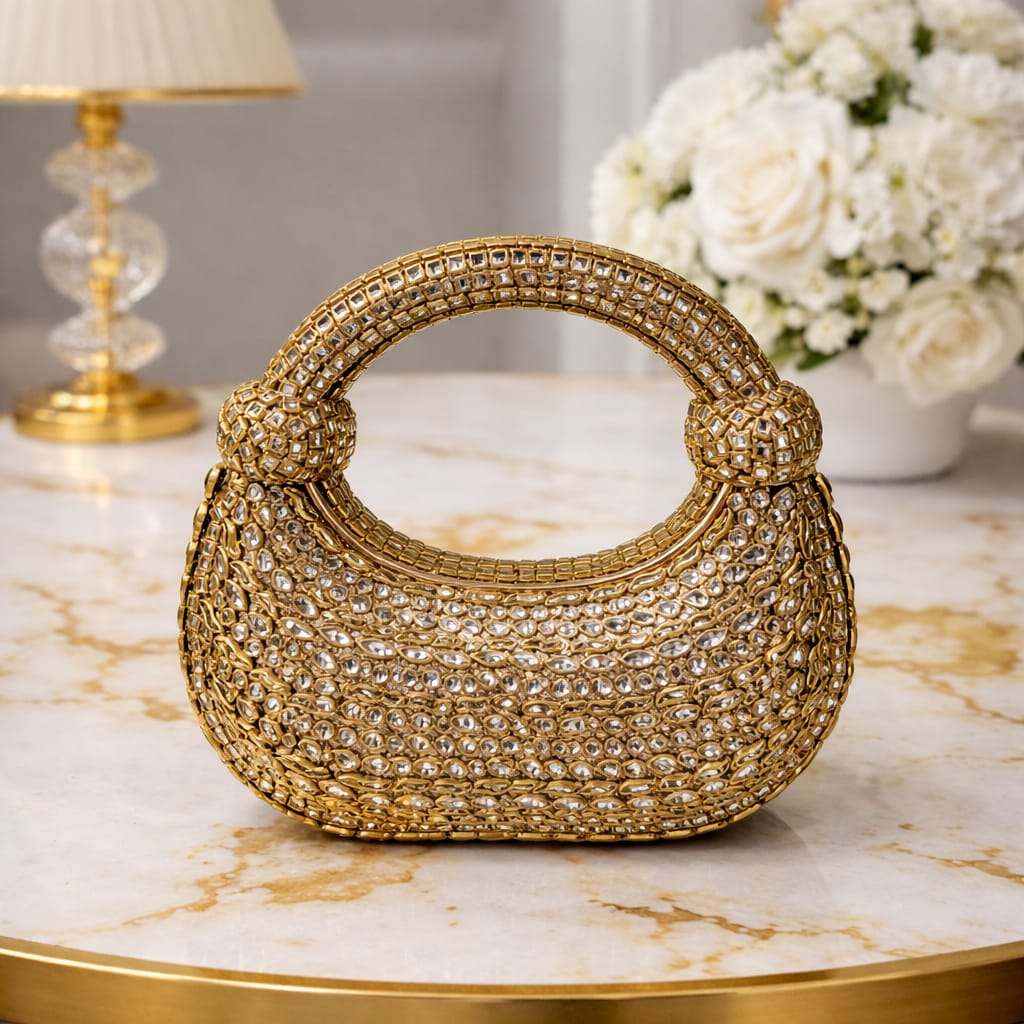 New Trending Mini Kundan Clutches
