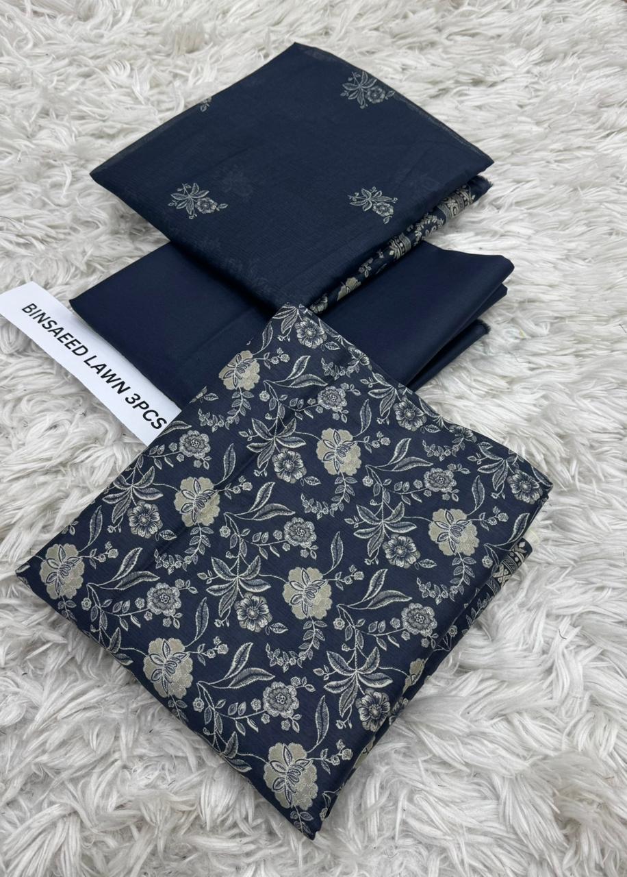 BIN SAEED Lawn Collection 3 Pcs