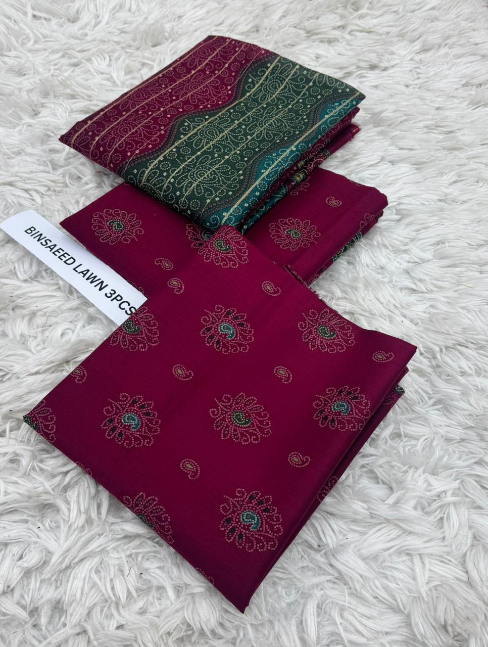 BIN SAEED Lawn Collection 3 Pcs