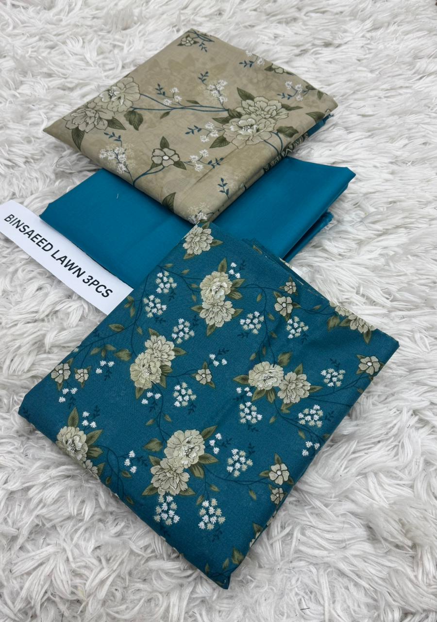 BIN SAEED Lawn Collection 3 Pcs