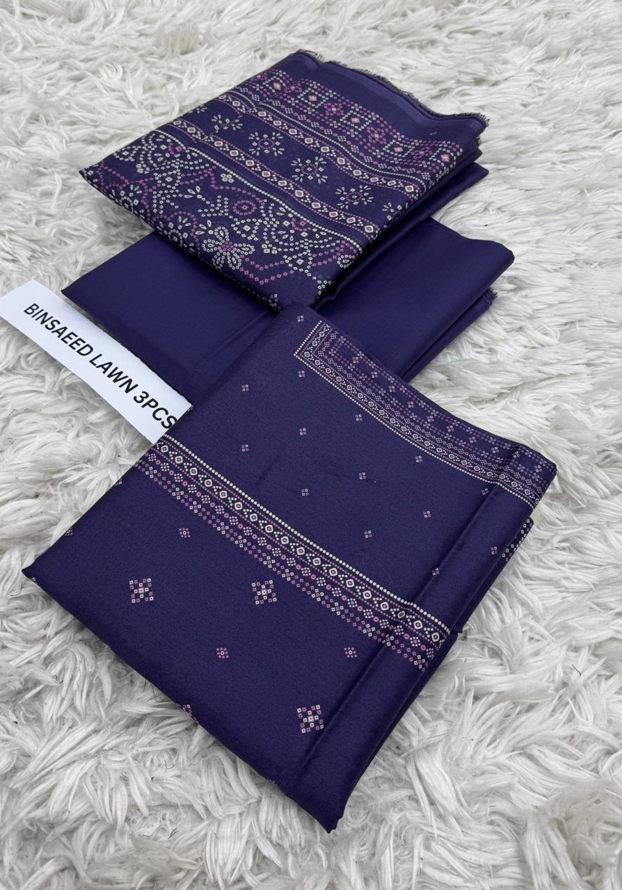 BIN SAEED Lawn Collection 3 Pcs