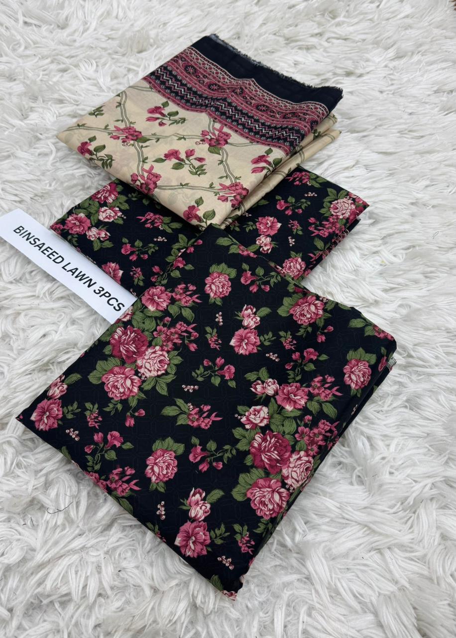 BIN SAEED Lawn Collection 3 Pcs