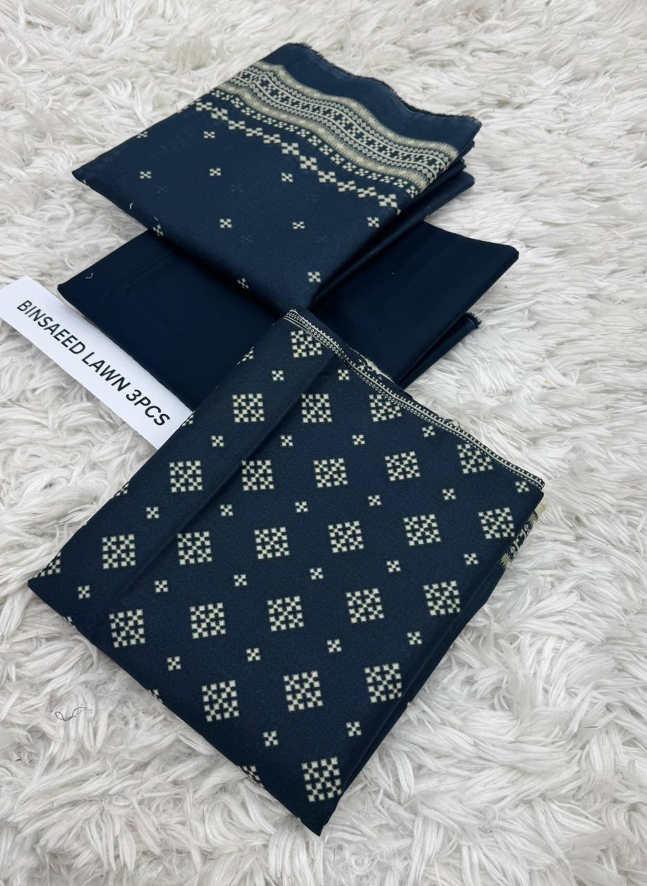 BIN SAEED Lawn Collection 3 Pcs