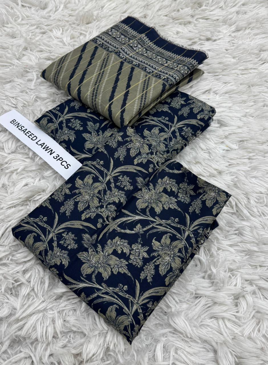BIN SAEED Lawn Collection 3 Pcs