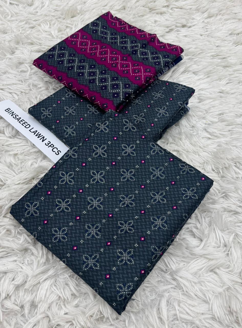 BIN SAEED Lawn Collection 3 Pcs