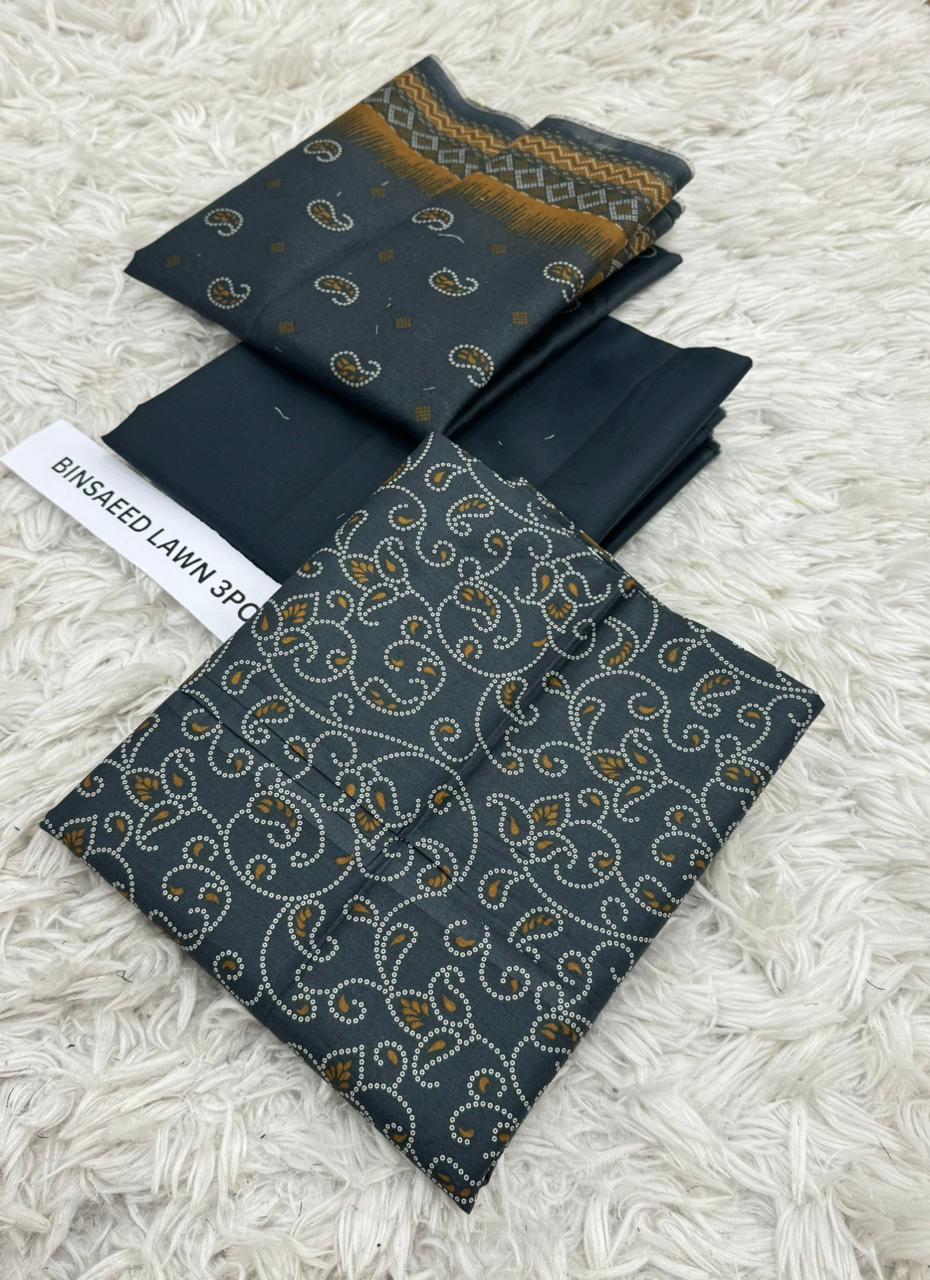 BIN SAEED Lawn Collection 3 Pcs