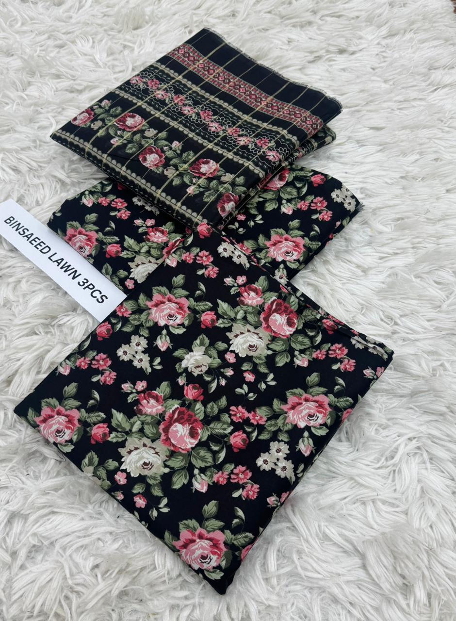 BIN SAEED Lawn Collection 3 Pcs