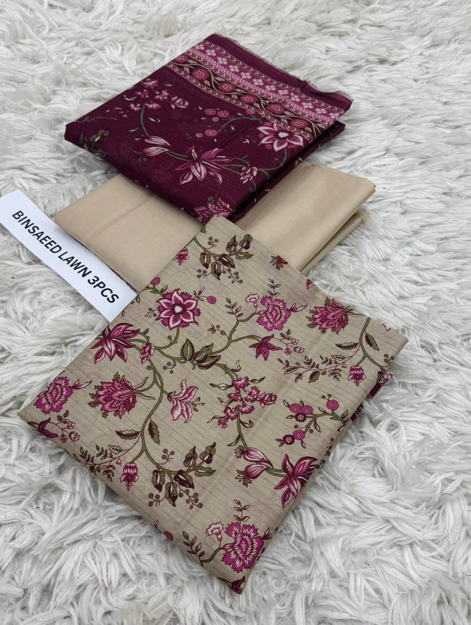 BIN SAEED Lawn Collection 3 Pcs