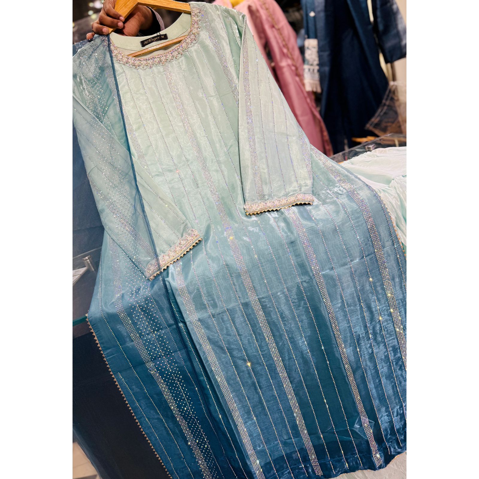 Sheesha Silk Embroidered Long Shirt