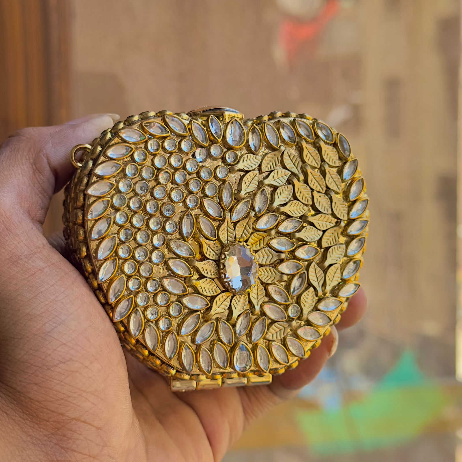 Apple Clutch With Chain