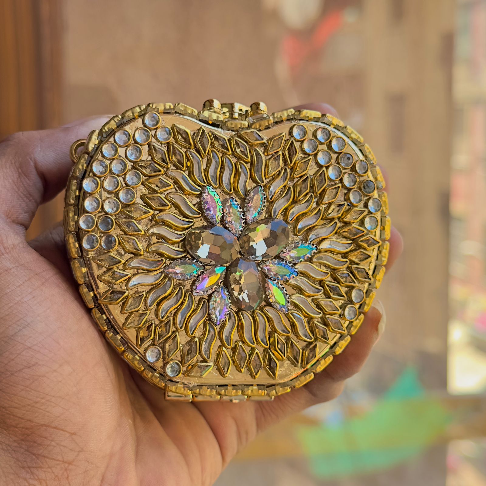 Apple Clutch With Chain