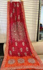 Handmade Work Beautiful Antique MTB  Chunri Gotta work Dupatta