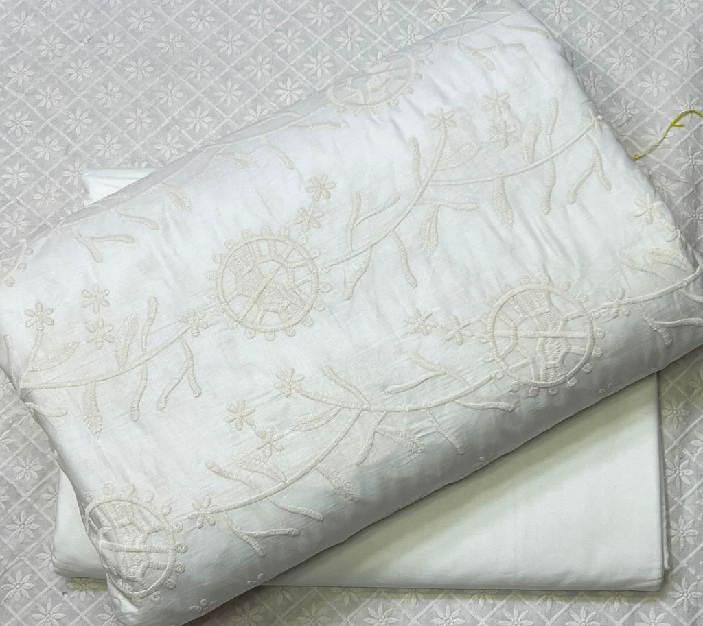New Pure Lawn Chikan Kari 2 Pcs Suit