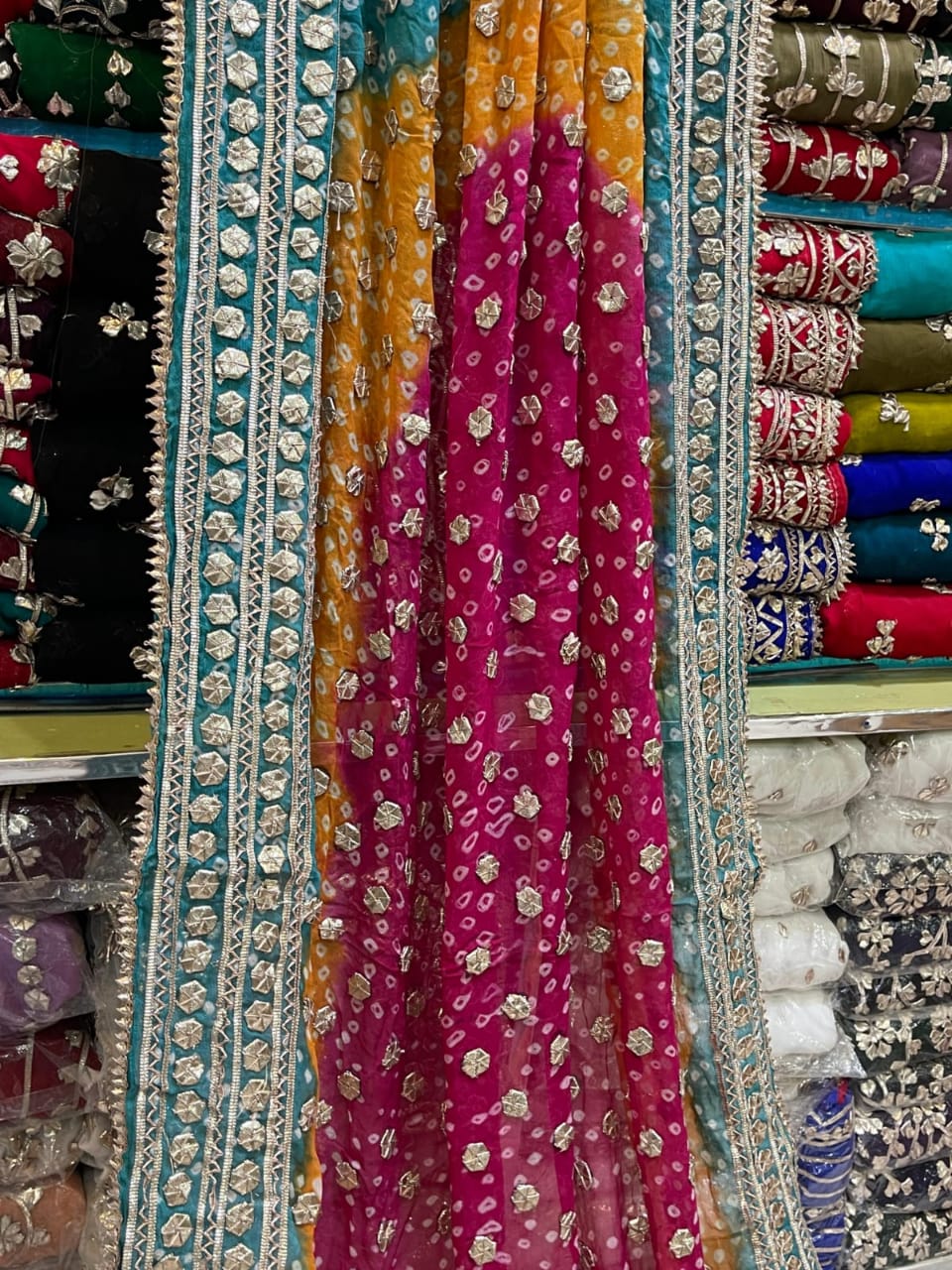 Hand Made Coin Rose Gold Gotta Chunri Shawls