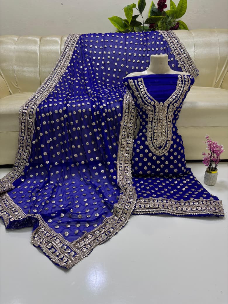 New Gotta Work Collection With Jaal Shirt And Full Heavy Dupatta