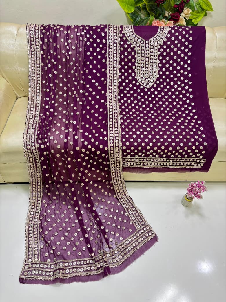New Gotta Work Collection With Jaal Shirt And Full Heavy Dupatta