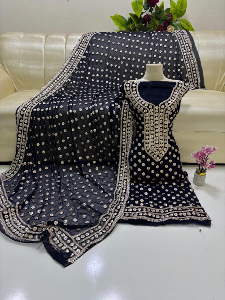 New Gotta Work Collection With Jaal Shirt And Full Heavy Dupatta