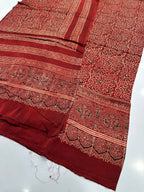 Pure Shamooz Silk Ajrak Organic Print 2 Pcs Suit