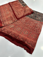 Pure Shamooz Silk Ajrak Organic Print 2 Pcs Suit