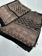 Pure Shamooz Silk Ajrak Organic Print 2 Pcs Suit