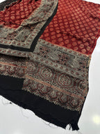 Pure Shamooz Silk Ajrak Organic Print 2 Pcs Suit